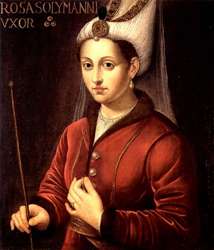 Portrait of Hürrem Sultan, former slave and wife of Ottoman ruler Süleyman the Magnificent