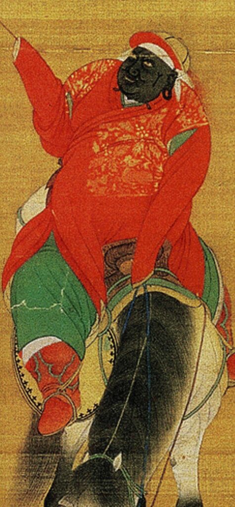 Detail, upper right corner of Liu Guandao, Khubilai Khan Hunting